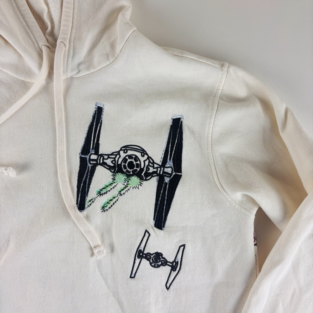 Star Wars Mens‎ Small Hoodie Disney 100 Years Target Exclusive Skywalker Cream - Picture 4 of 9